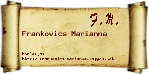 Frankovics Marianna névjegykártya