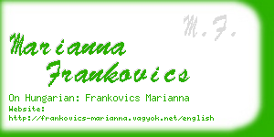 marianna frankovics business card